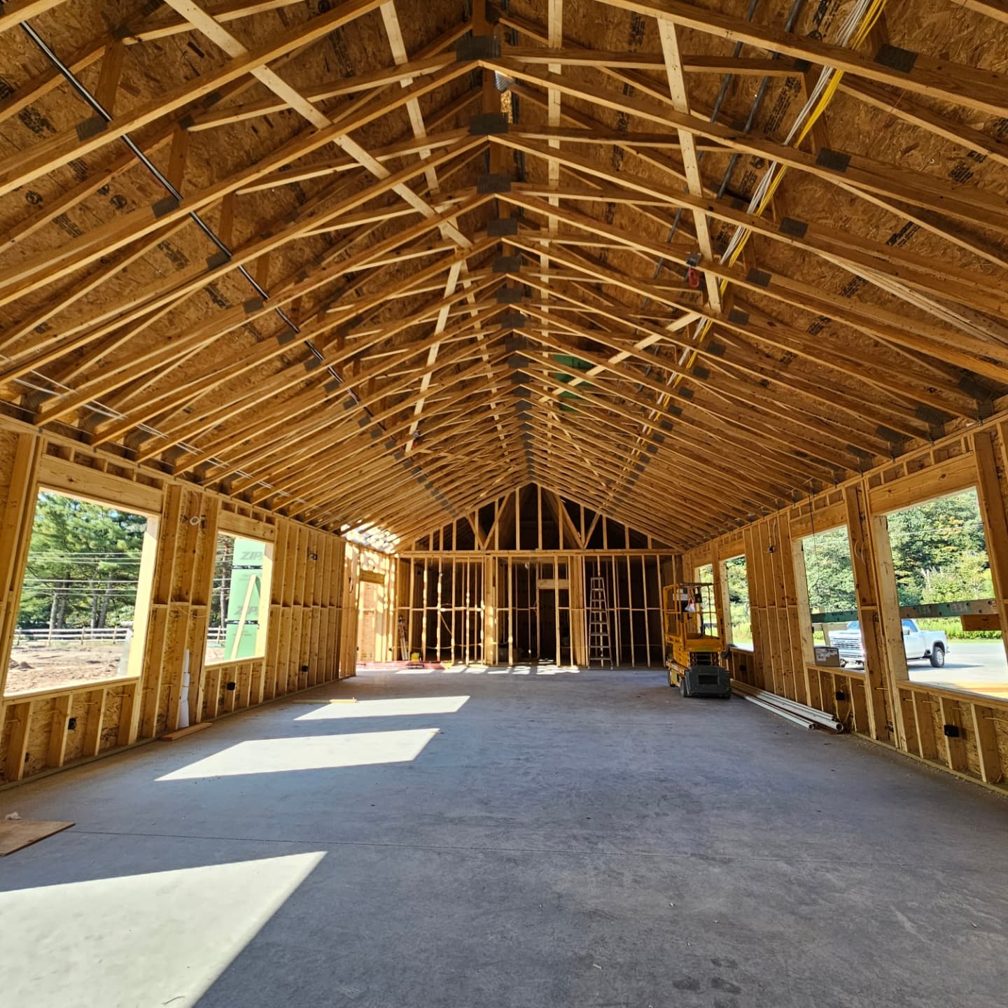inside of a building during construction
